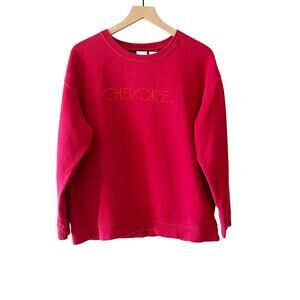 Vintage 1990s Cherokee Spell-Out Pullover Sweatshirt Medium